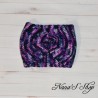 Bandeau twisté, uni, en acrylique, coloris dans le tons violet,