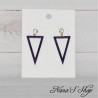 Boucles d'oreilles triangle, en résine, tacheté,