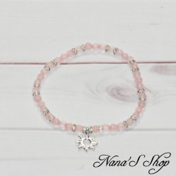 Bracelet en Quartz Rose et...